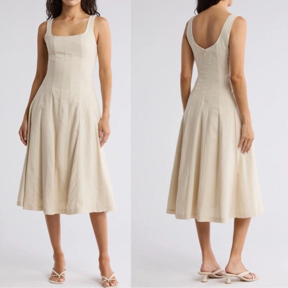 Caroline Constas Dresses & Skirts - Caroline Constas Cream Midi Dress